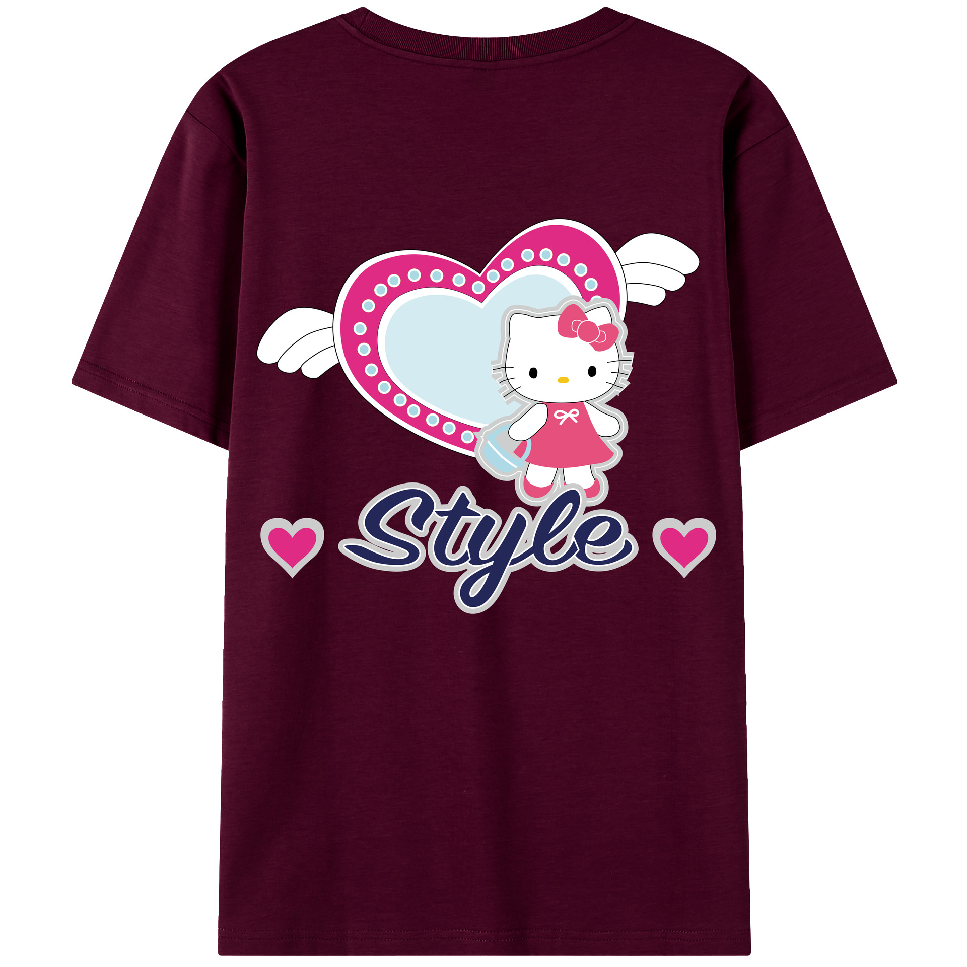 （画像用） Hello Kitty ハローキティ レディース半袖Tシャツ(バックプリント)